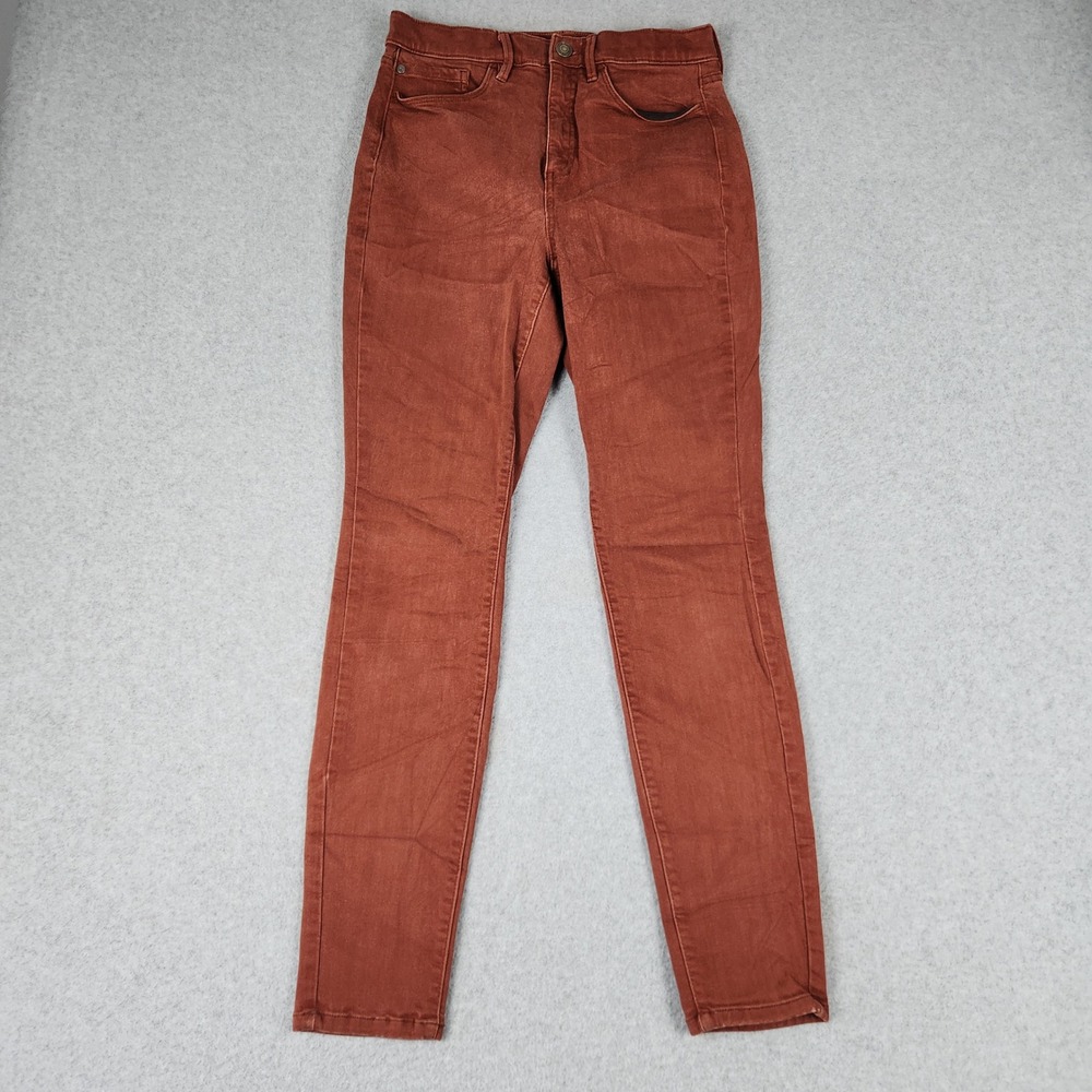 Eddie Bauer Jeans Womens T8 Brown Stretch Slightly Curvy High Rise Skinny Leg